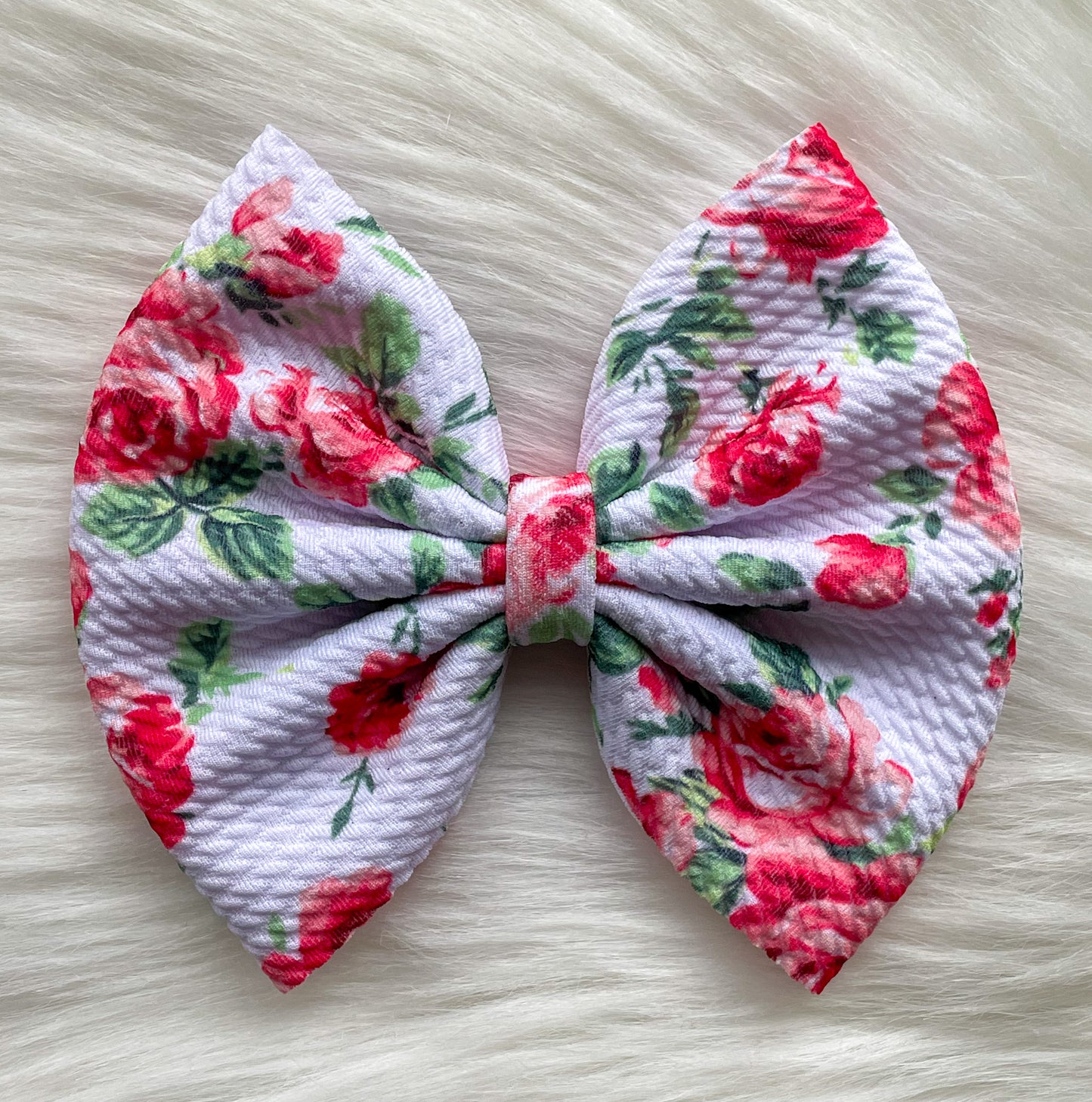 Georgette Floral Fabric Bow