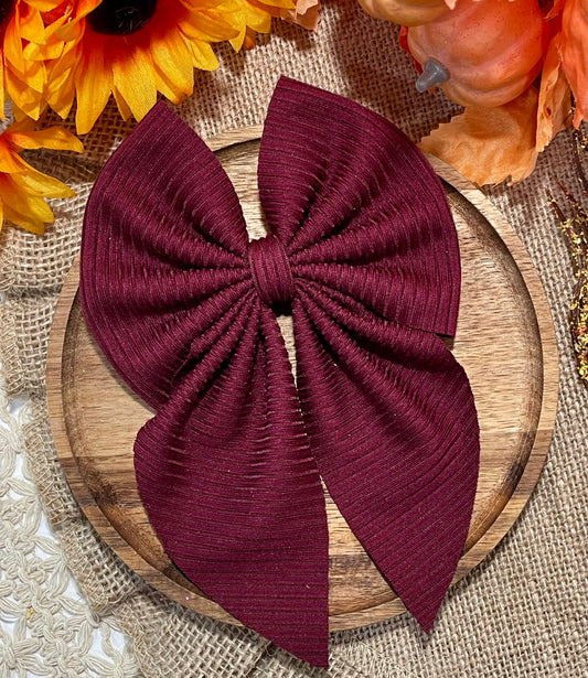 Burgundy Ribbed Fabric