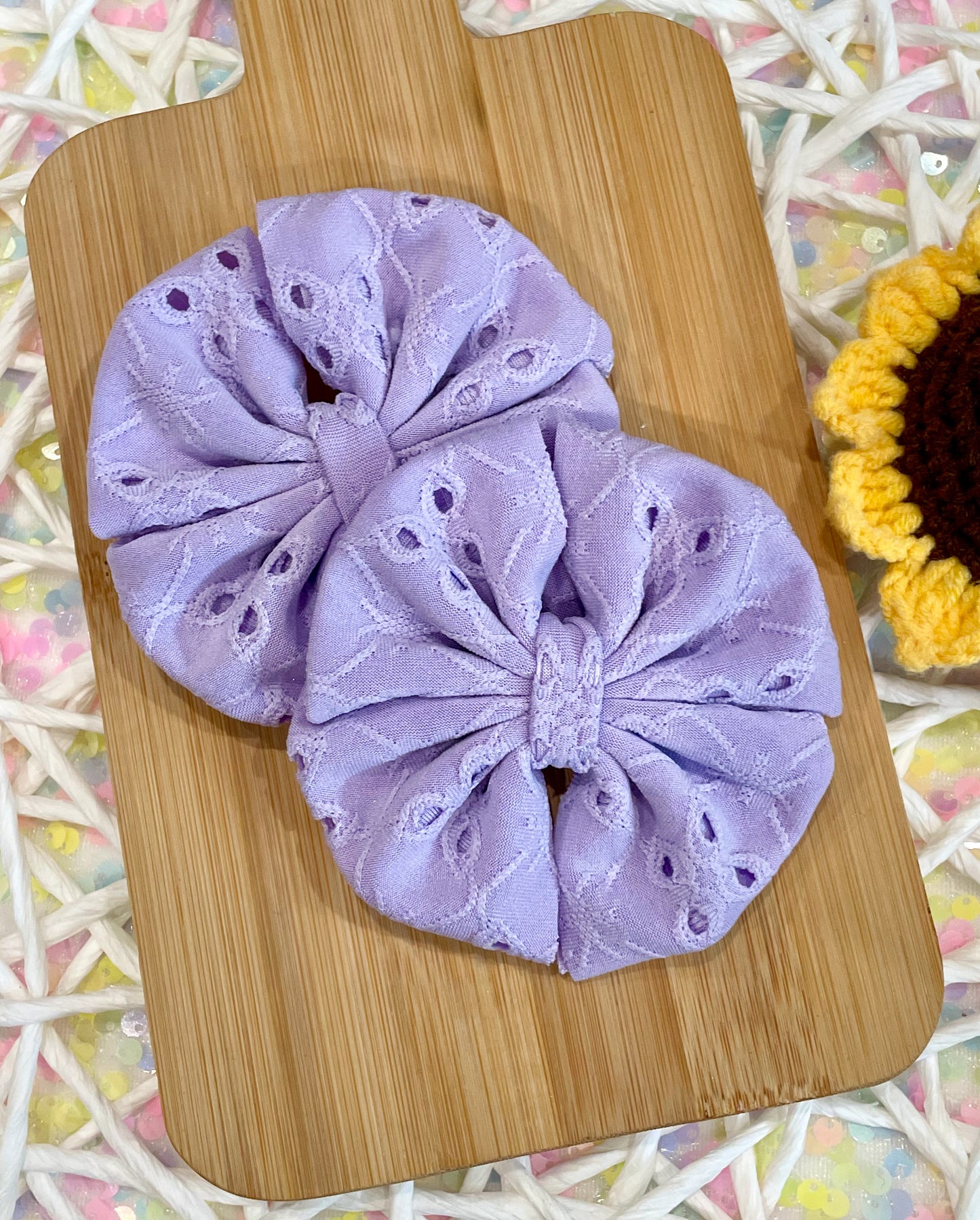 Lavender Eyelet Fabric