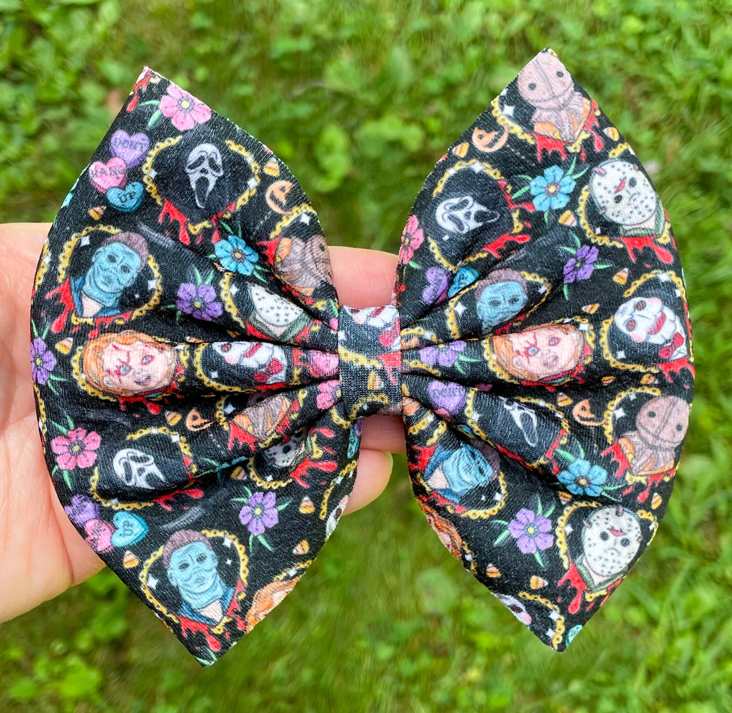 Horror Love Fabric Bow