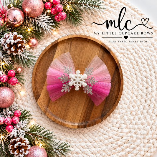 Snowflake Tulle Bow