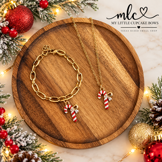 Candy Cane Necklace or Bracelet