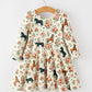Floral Horse Sleeve Twirl Dress - Ships end of October!