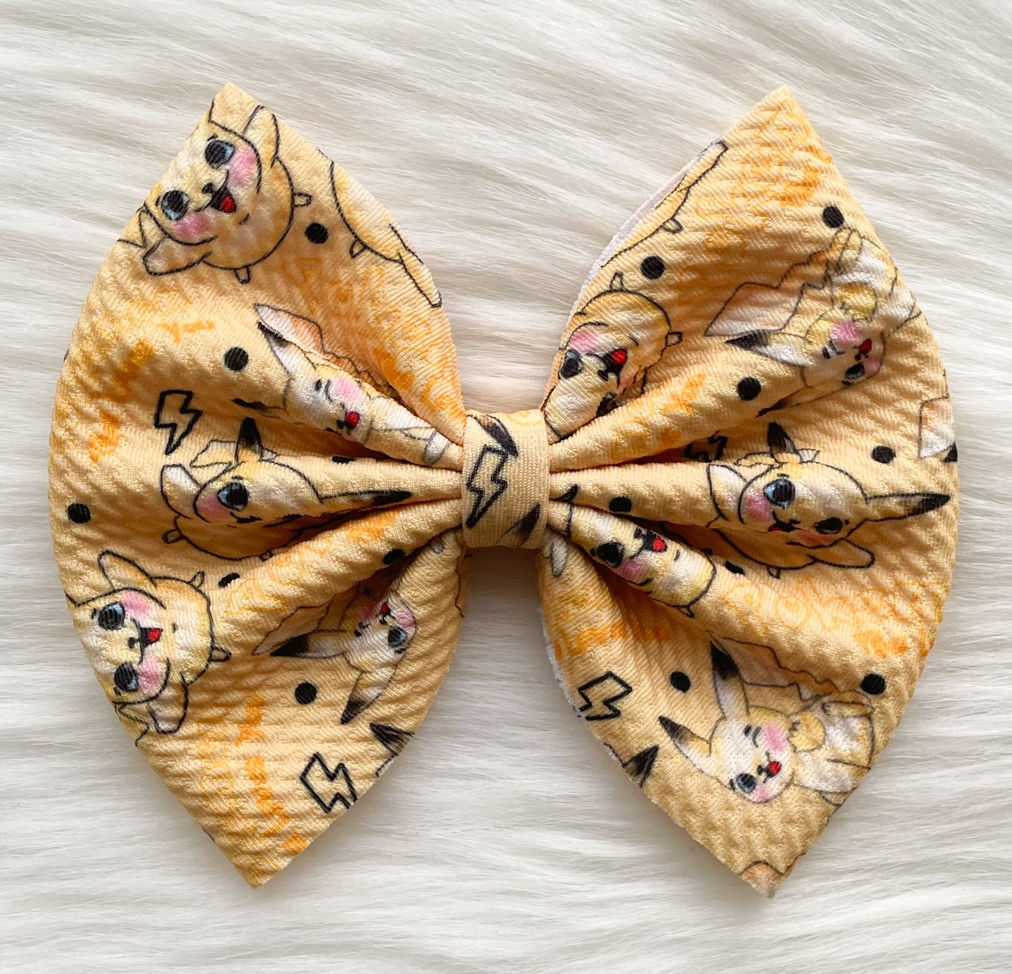 Pikachu Fabric Bow