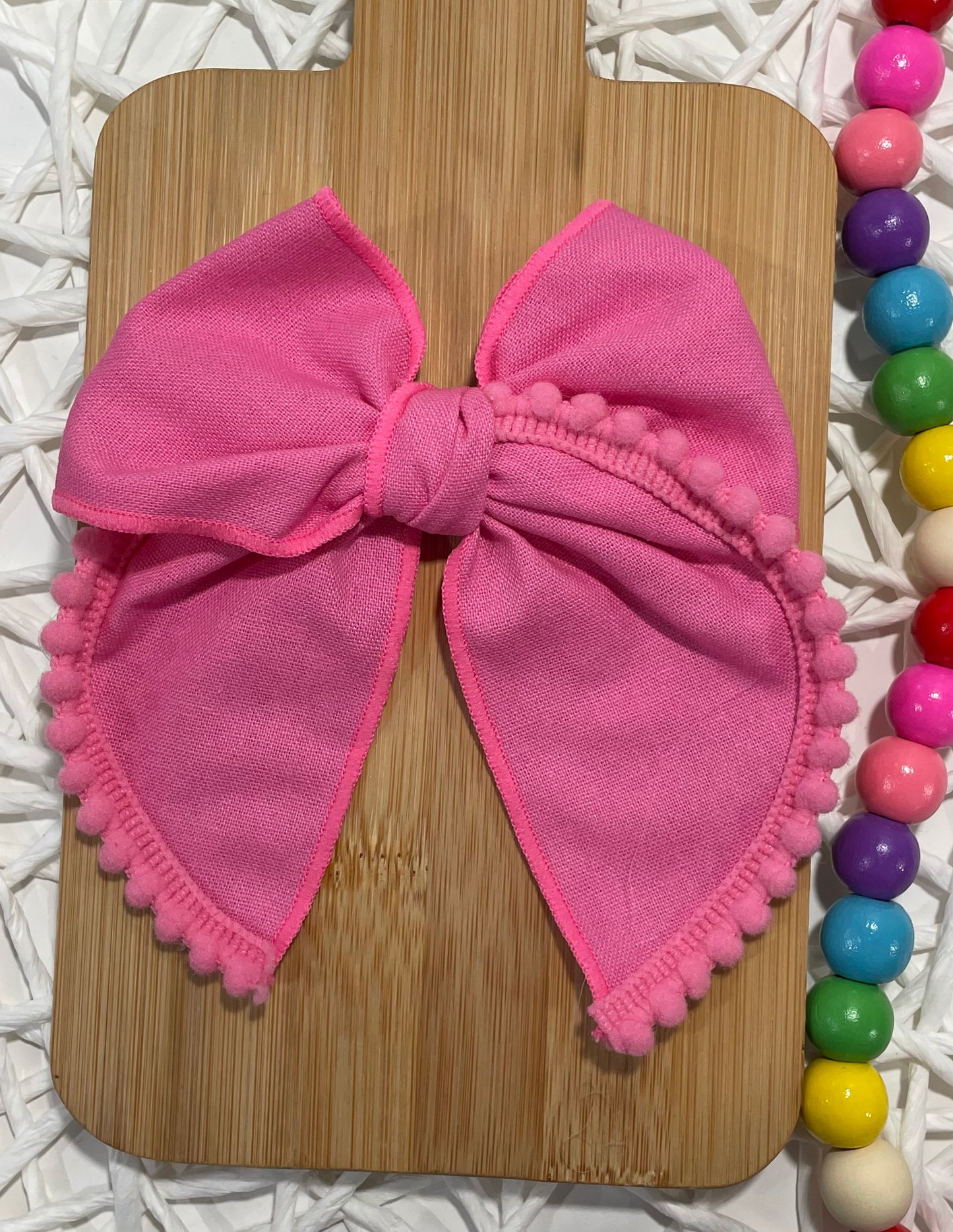 Pink Pom 5.5in Serged