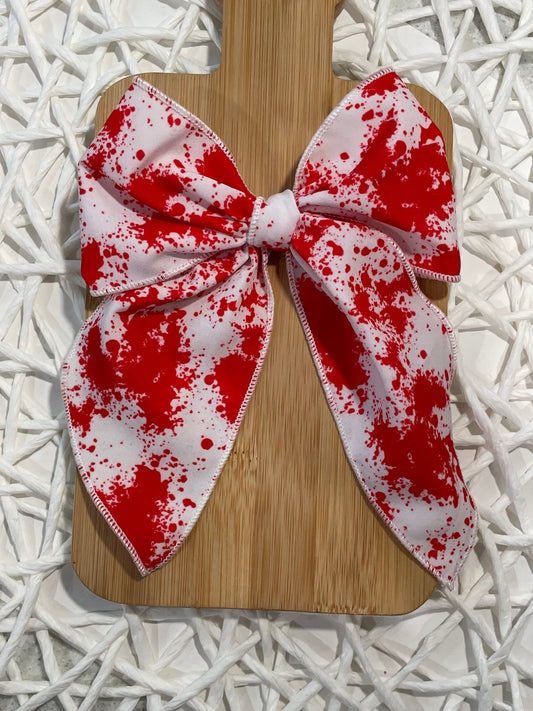 Red Blood Splatter 5.5in Serged