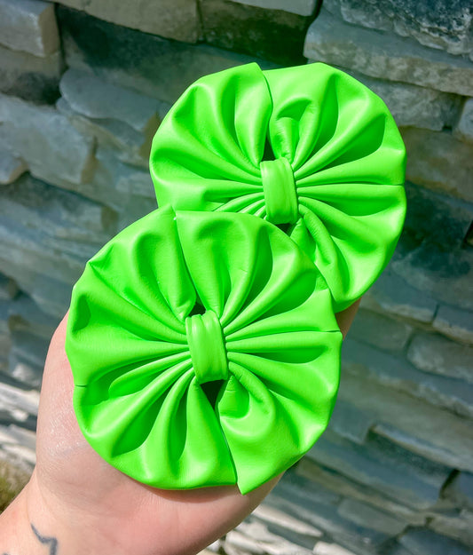 Neon Lime Pleather Fabric