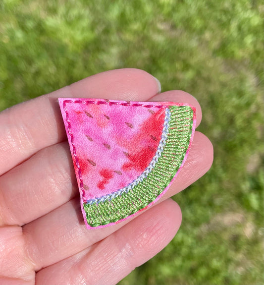 Pink Watermelon Feltie Clip