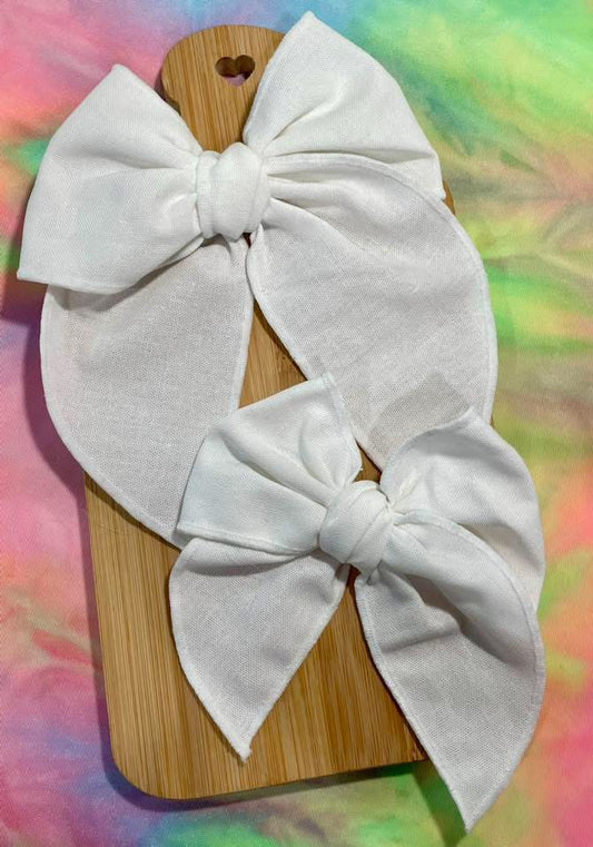 White Linen Serged
