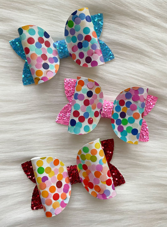 Rainbow Confetti Dots 2.5in Beauty