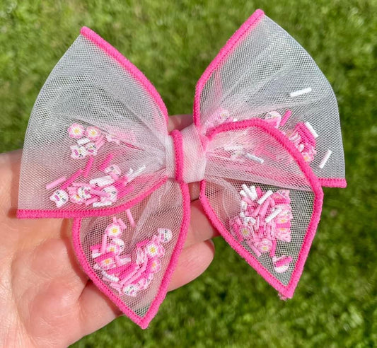 Pink Kitty Shaker Bow