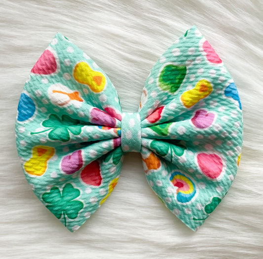 Lucky Charms Fabric Bow