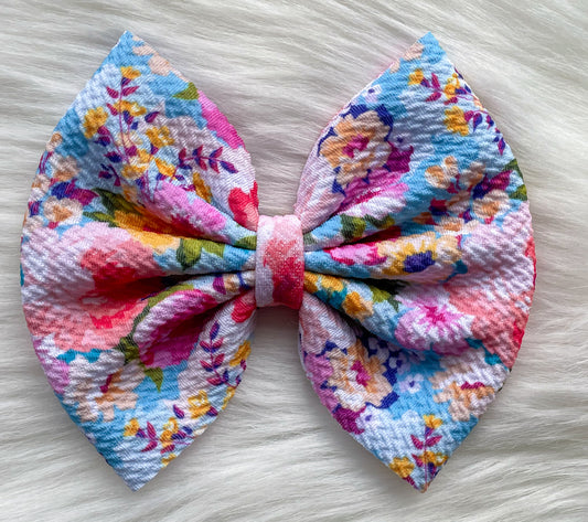 Lakelyn Floral Fabric Bow