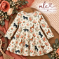 Floral Horse Sleeve Twirl Dress - Ships end of October!