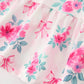 Fall Pink Floral Puff Sleeve Dress