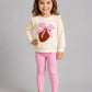 Pink Bow Football Sweatshirt & Gingham Legging Set