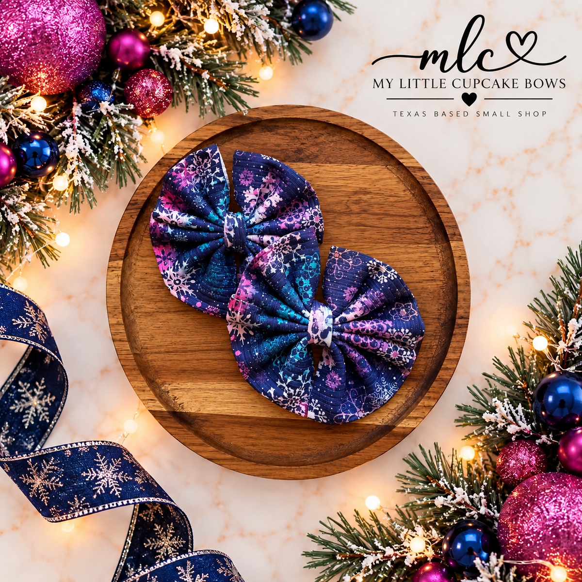Pinkmas Ribbed Messy Bow Sets