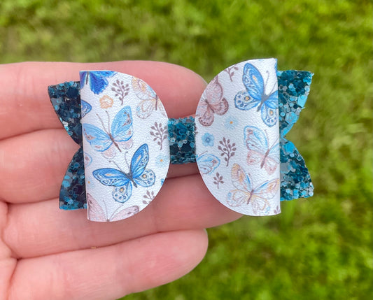 Muted Blue Butterflies 2.5in Beauty