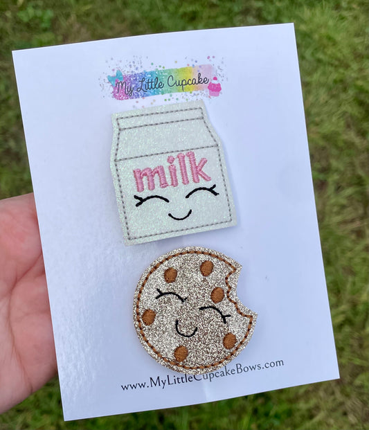 Happy Milk & Cookies Feltie Clip Set