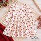 Red Rose & Bow Twirl Dress