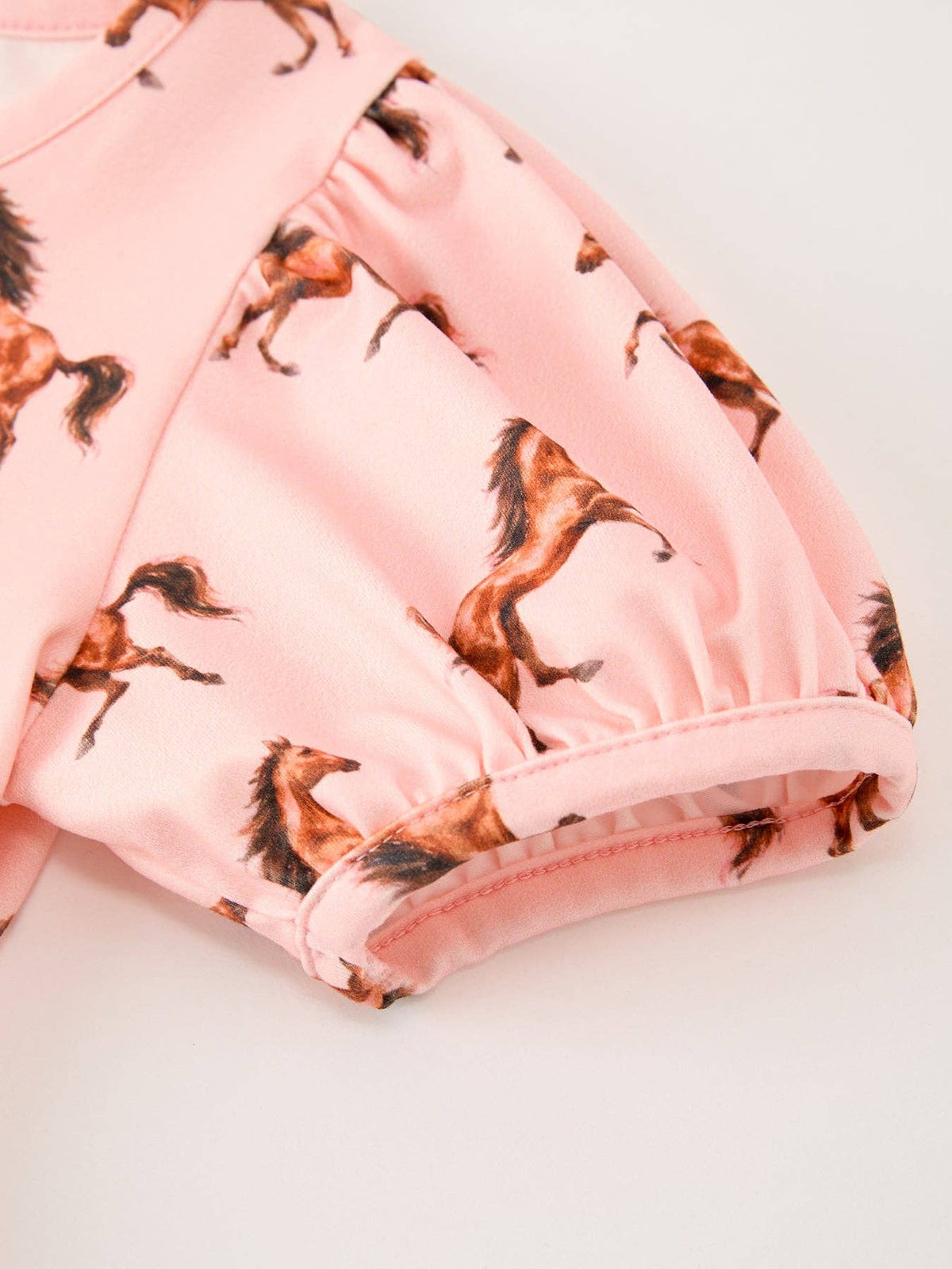 Pink Western Horse Twirl Dress