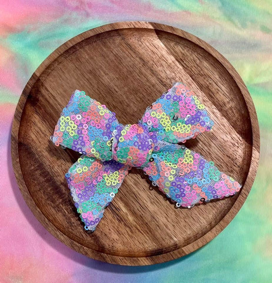 Summer Rainbow Sequins 4in Tied