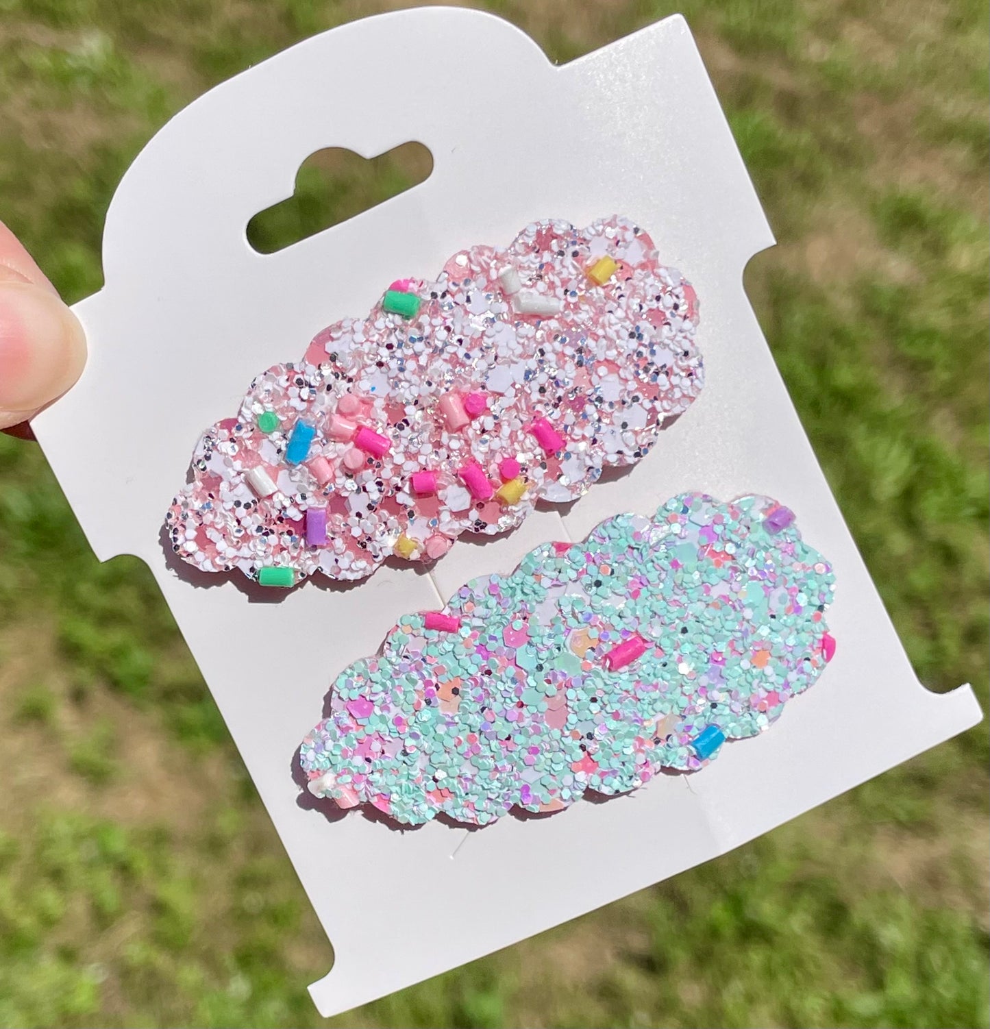 Sprinkle Glitter Snap Clips