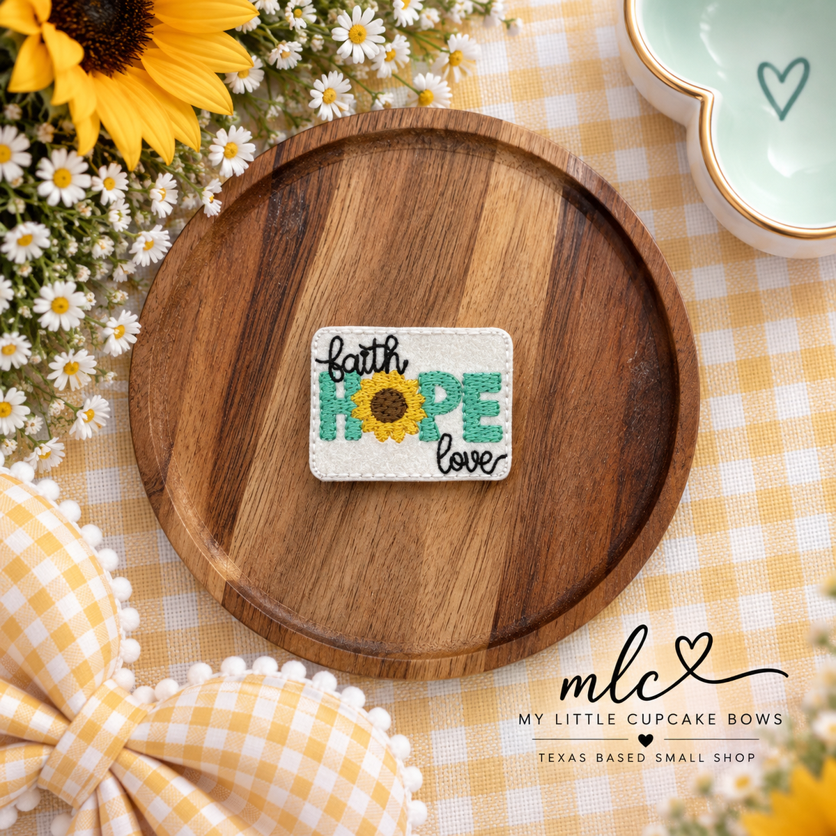 Sunflower Hope Feltie Clip