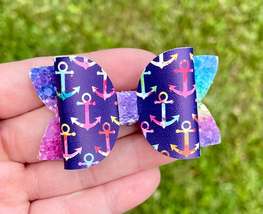 Rainbow Watercolor Anchors 2.5in Beauty