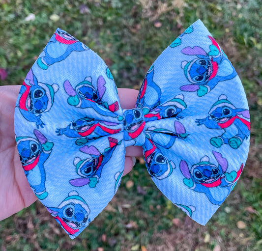 Winter Stitch Fabric Bow