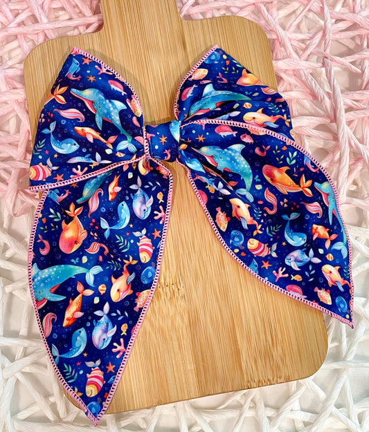 Navy Under the Sea 5.5in Serged