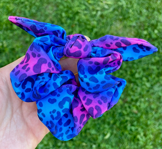 Blue/Purple Cheetah Scrunchie