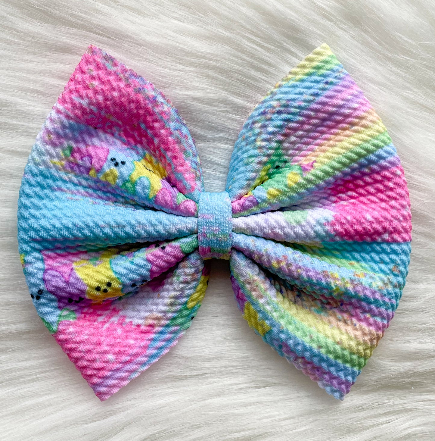 Peep Brushstrokes Fabric Bow