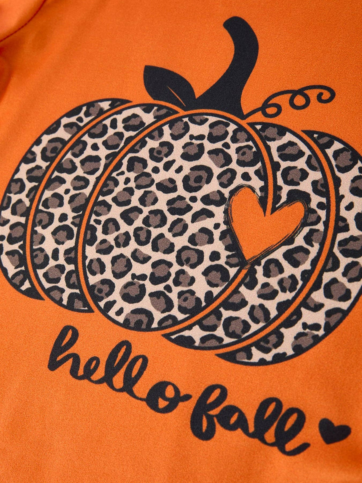 Hello Fall Leopard Pumpkin Tee