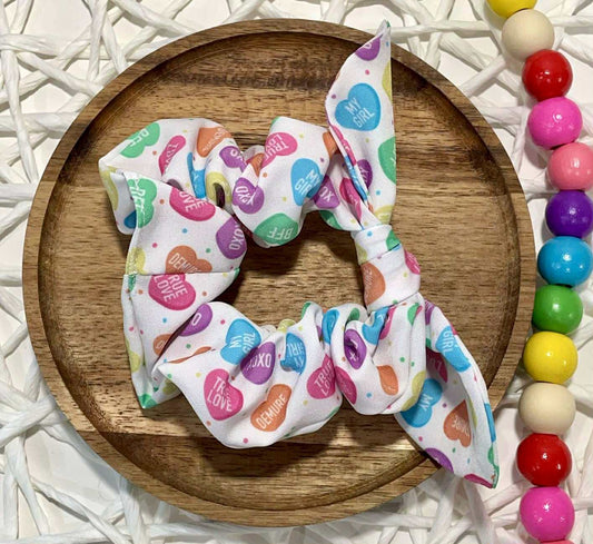 Conversation Hearts Scrunchie