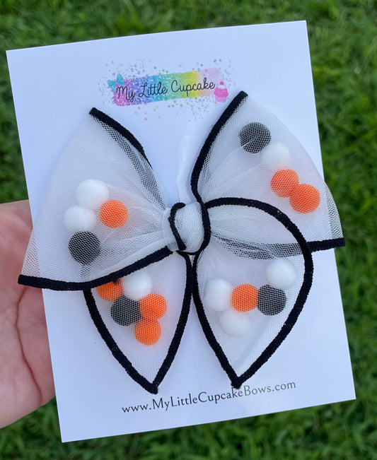 Halloween Pom Pom Shaker Bow