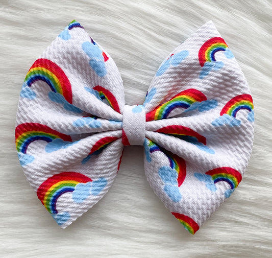 Somewhere Over the Rainbow Fabric Bow