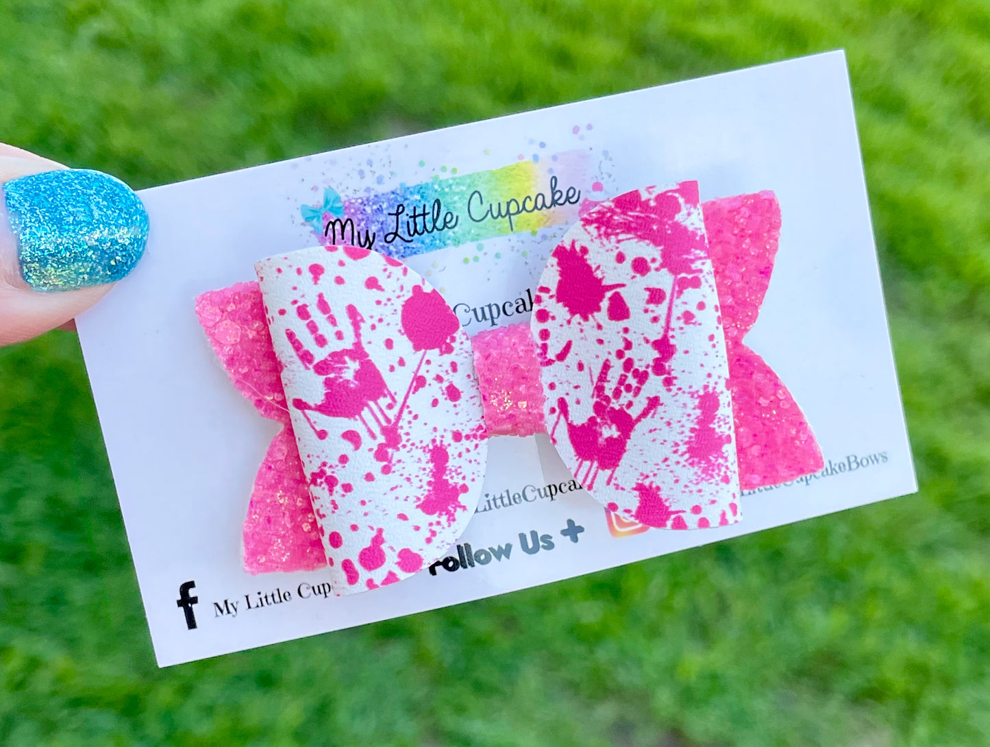 Pink Bloody Handprints 2.5in Beauty