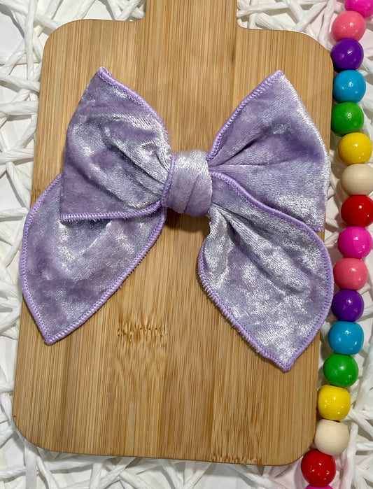 Lilac Crushed Velvet 4.5in Serged