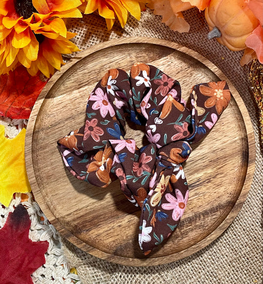 Boho Floral Scrunchie