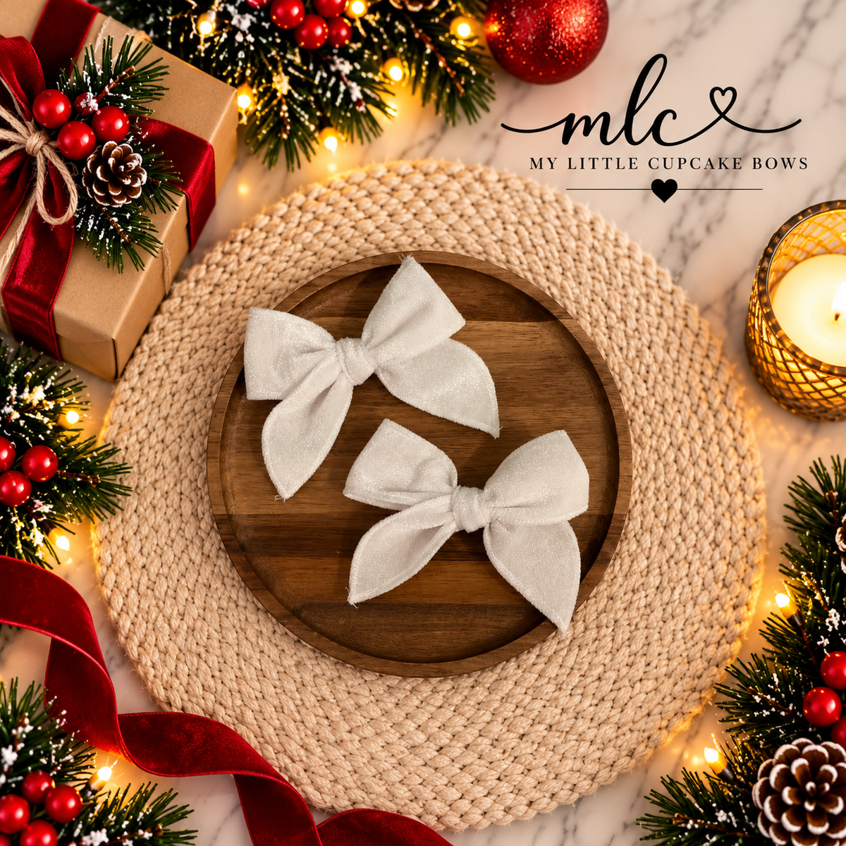Holiday Velvet Mini Hand Tied Sailor Bows