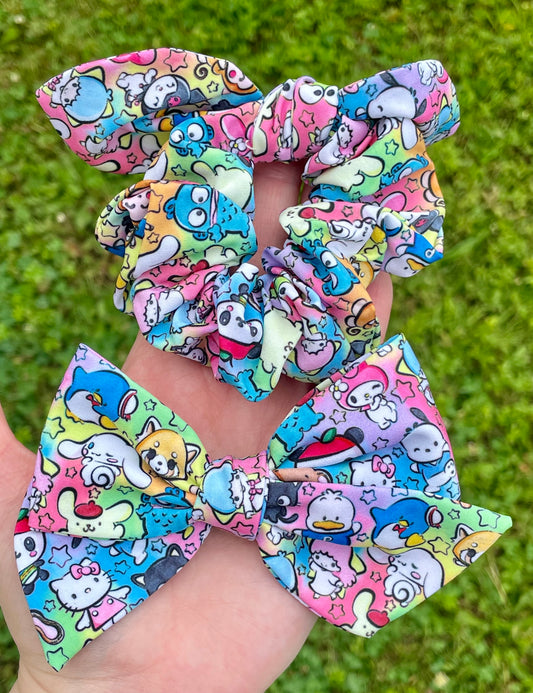 Sanrio Watercolor 5in Hand Tied or Scrunchie