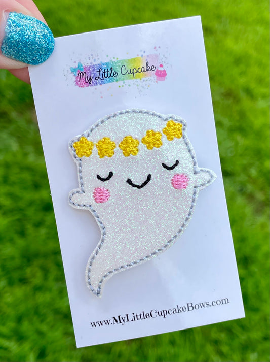 Ghost with Star Crown Feltie