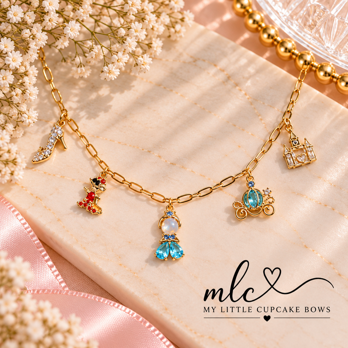 Cindy & Friends Charm Necklace & Bracelet