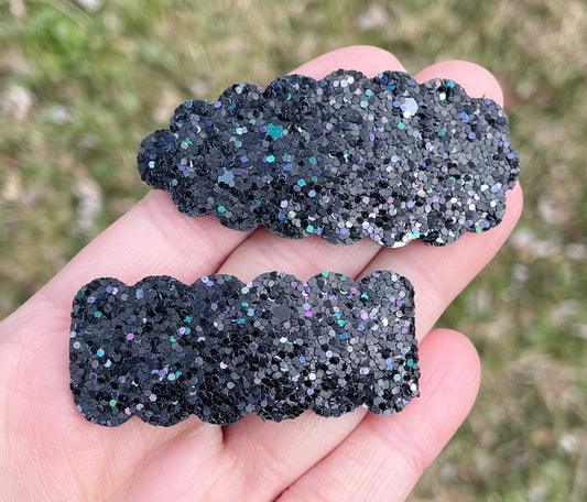 Electric Touch Glitter Snap Clips