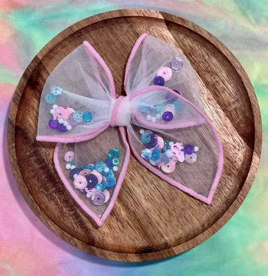 Mermaid Sequins Shaker Bow