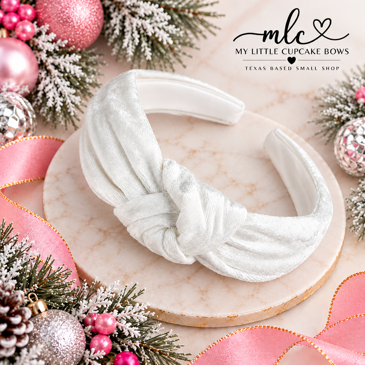 White Velvet Headband