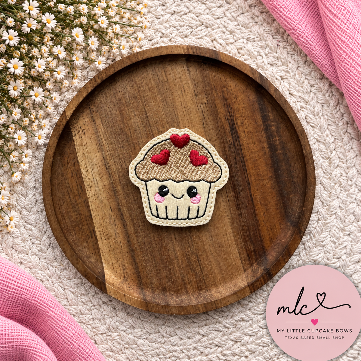 Happy Muffin Feltie Clip