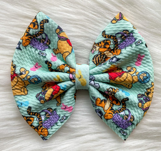 Pooh Easter Fabric Bow