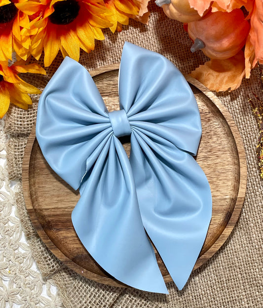 Baby Blue Pleather Fabric